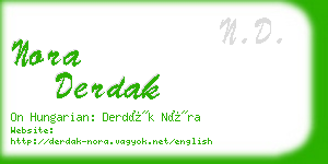 nora derdak business card